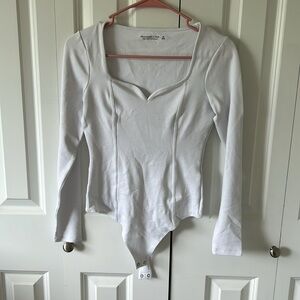 Abercrombie White Bodysuit
